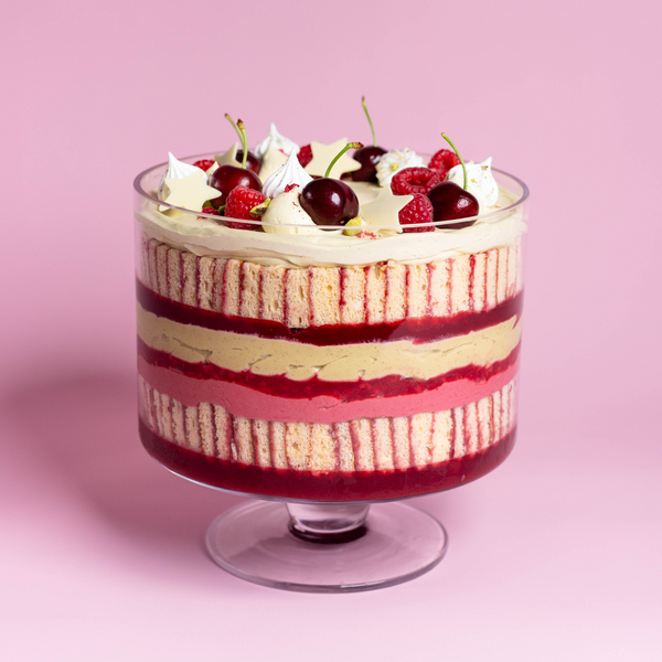 Cherry & Pistachio Christmas Trifle