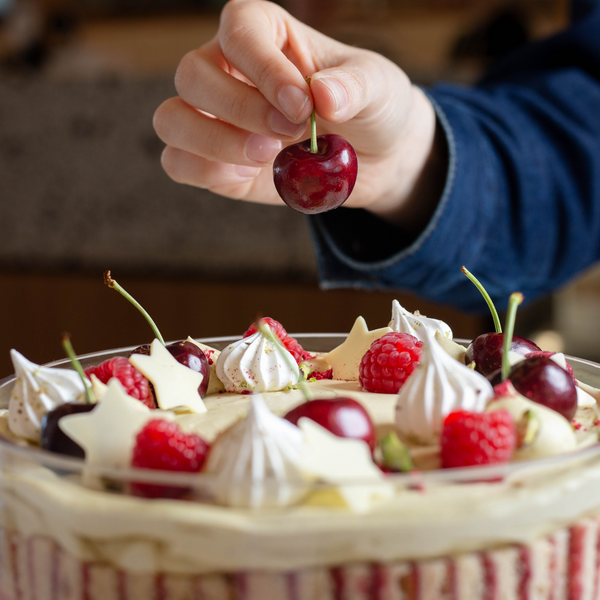 Cherry & Pistachio Christmas Trifle