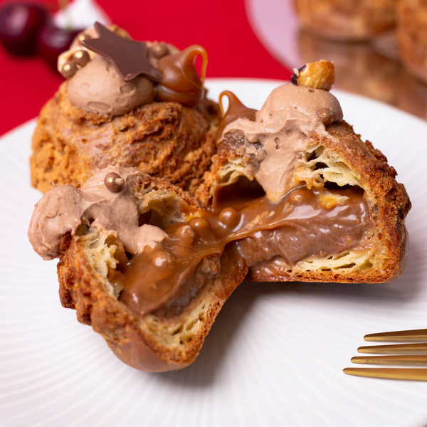 Chocolate, Hazelnut & Caramel Choux Wreath